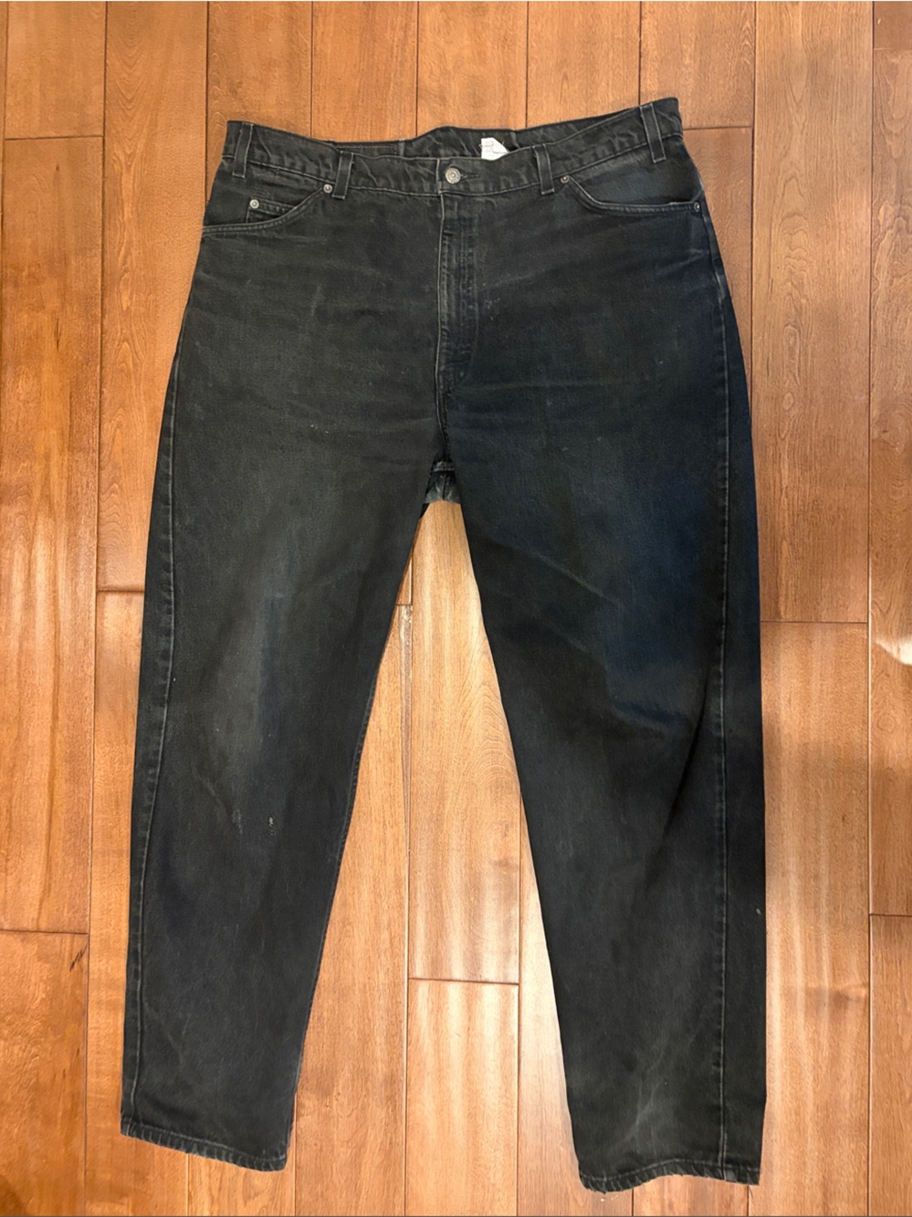 Levi’s 550 Orange Tab Charcoal Jeans 42x32 Made in Mexico 1980s